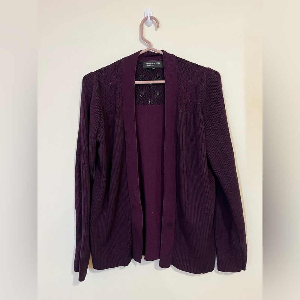 Jones New York purple Cardigan